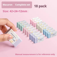 Faber-Castell Pencil Eraser 4/18 Pcs Macaroon Color Clean Rubber Eraser Set Portable School Office Supplies Student Stationery