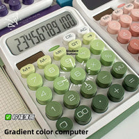 High Aesthetic Solar Calculator Gradient Color Button Battery Dual-Use Suitable for Home, School and Office Supplies