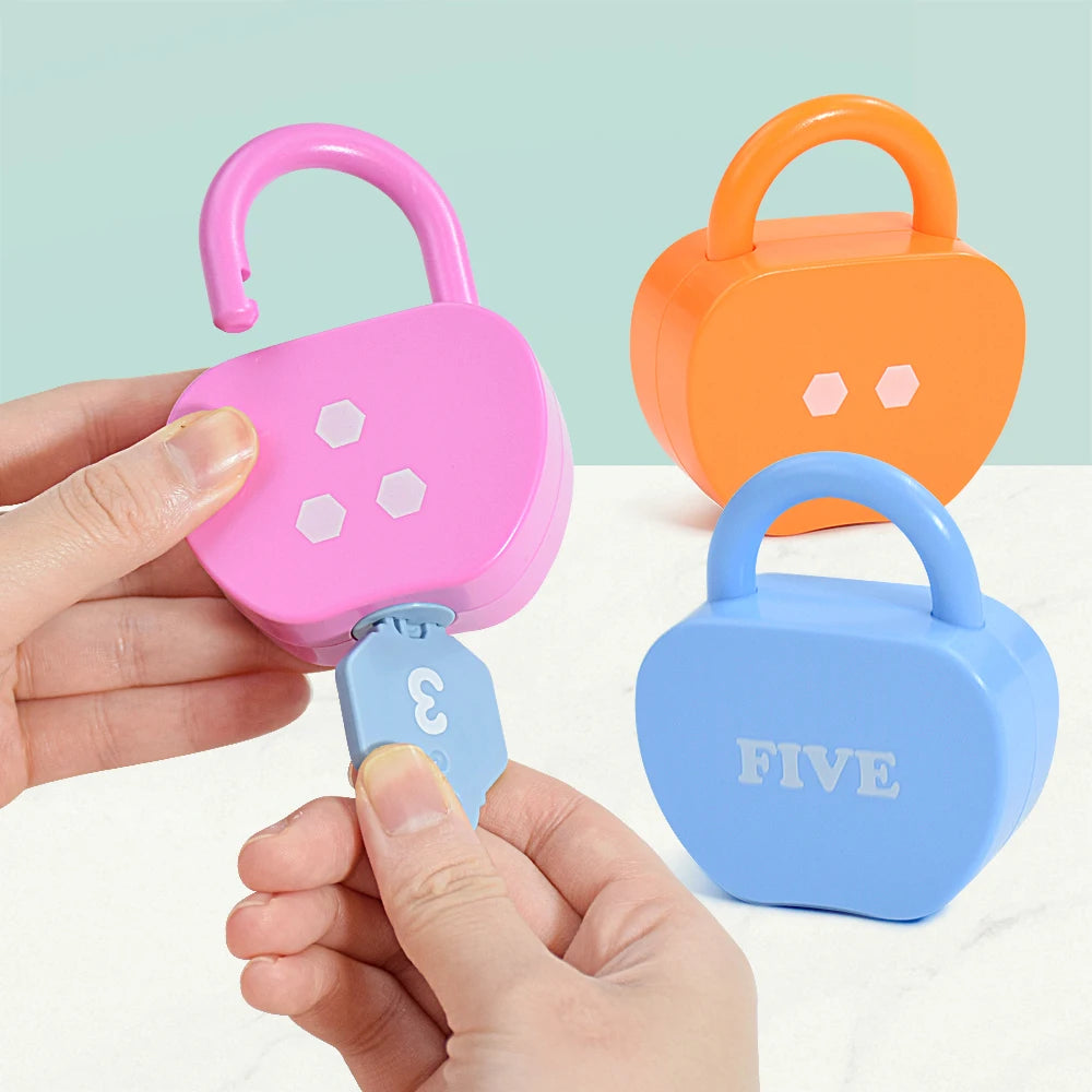 Educational Toy Apple Digital Unlock Toys Fun Number and Letter Match Game for Inspired Learning Toy Gift