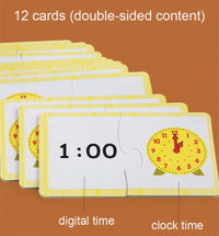 Children Montessori Clock Educational Toys Hour Minute Second Cognition Matching Puzzle Toys Kids Early Preschool Teaching Aid