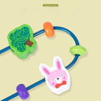 Wooden Roller Coaster Bead Maze Montessori Toys Abacus Math Toys Toddler Early Educational Toys for Kids Children Fine Motor