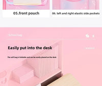 Refrigerator Door Pink Princess Schoolbag Students Female Super Lightweight Large Capacity Anti-splashing Water Large Capacity