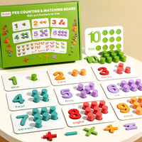 Wooden Math Enlightenment Teaching Aid, Early Teaching Children's Number Cognition, Pairing, Addition Subtraction Toy ﻿ ﻿