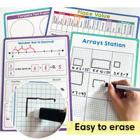 Dry Erase Handwriting Tracing Practice Board for Kids Write and Wipe Reusable Boards for Kindergarten and Preschool Montessori
