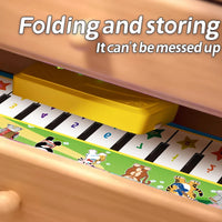 100x36cm Kids Music Piano Mat Toddlers Floor Keyboard Dance Mat with 8 Instrument Sounds Baby Carpet Educational Toys Kids Gifts