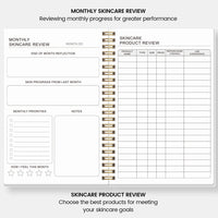 A5 Skincare Journal,Daily Beauty Routine & Product Tracker Notebook with Progress Notes,Self-Care Planner for Women and Teens