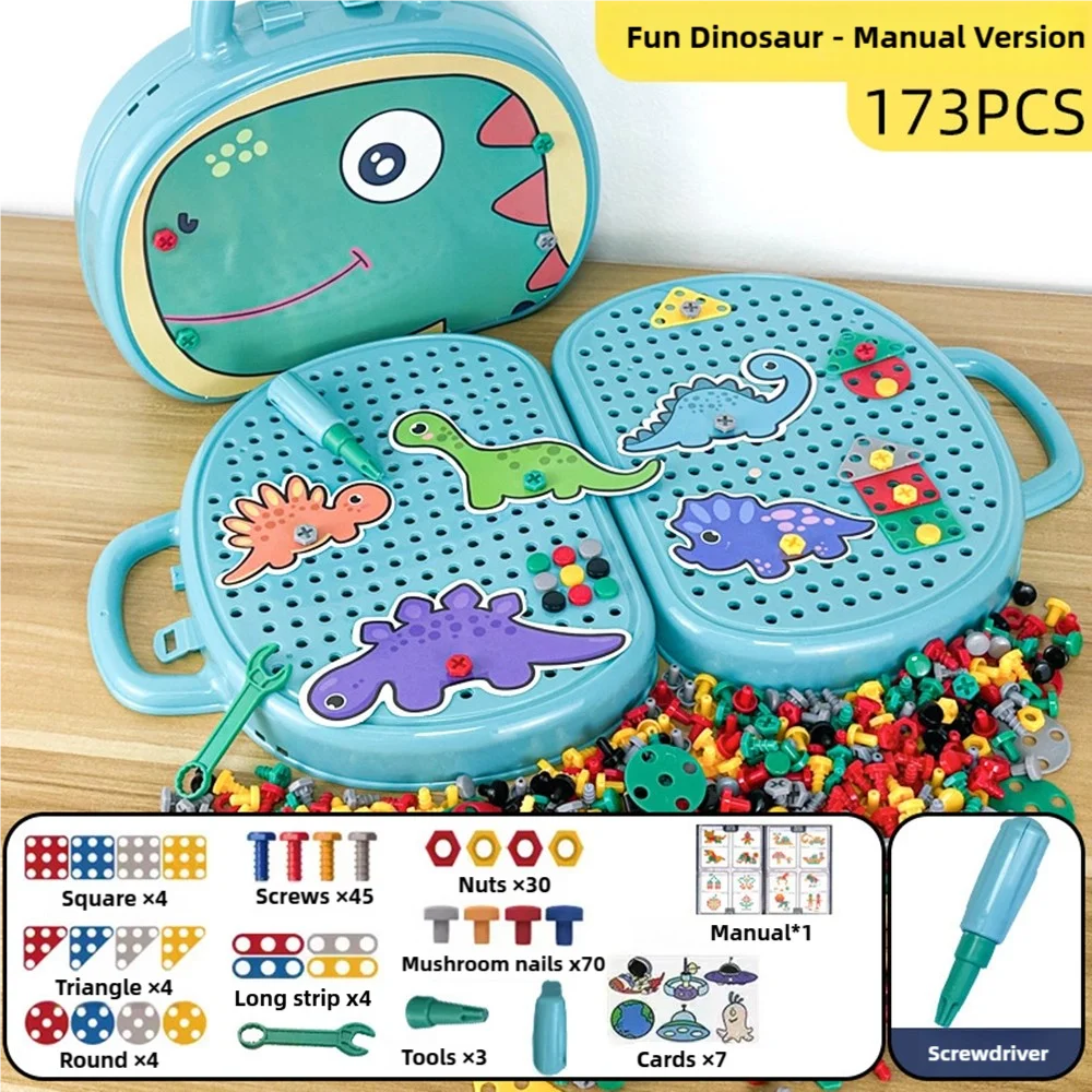 Children's Screw-Twisting Assembly and Disassembly Tool Box Electric Drill Baby Hands-On Educational Toys for Boys