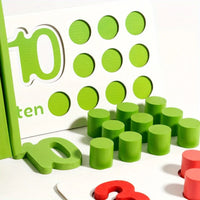 Wooden Math Enlightenment Teaching Aid, Early Teaching Children's Number Cognition, Pairing, Addition Subtraction Toy ﻿ ﻿