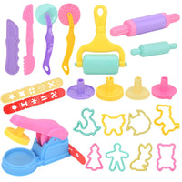 Kids DIY Clay Tool Play Dough Tool Kit Various Animal Molds Cutters Rolling Pins Plasticine Molds Clay Accessories