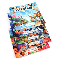5PCS The Attention Adventure Books for Kids – Fun Games & Exercises to Strengthen Focus and Concentration Skills