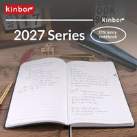 Kinbor 2027 A5 Efficiency Planner Two Days Per Page Notebook To Do List Self-discipline Habit Tracker Time Management Journal