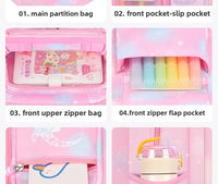 Refrigerator Door Pink Princess Schoolbag Students Female Super Lightweight Large Capacity Anti-splashing Water Large Capacity