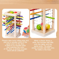 New 3in1 Wooden Stick and Tower Game Arithmetic Early Education Montessori Toys Thinking Training Parent-child Interactive Toy