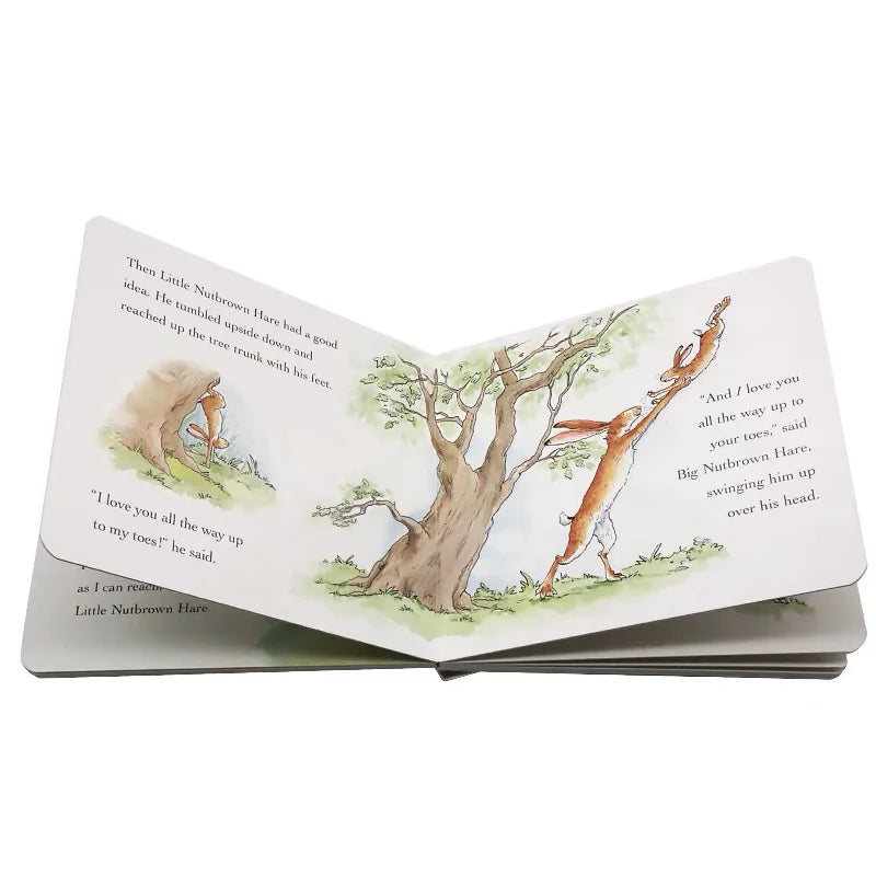Guess How Much I Love You English Board Book, Toddler Early English Learning, Interactive Learning Book, Preschool Teaching Book
