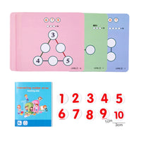 Children's Wooden Math Chart Toy Thinking Training Game Early Education Cognitive Learning Number Recognition Teaching Aids Toy