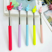 Retractable Hand Shape Reading Pointer Stick Stretchable Teaching Guidance Stick Kids Reading Tool Classroom Instruction Pointer