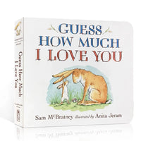 Guess How Much I Love You English Board Book, Toddler Early English Learning, Interactive Learning Book, Preschool Teaching Book