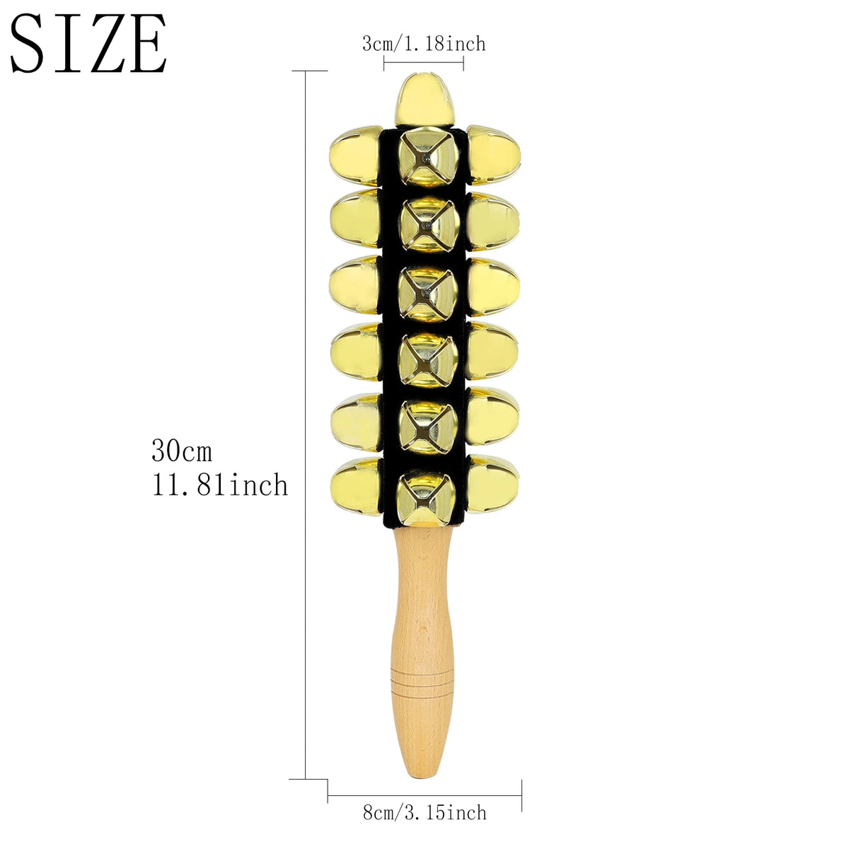 IRIN Hand Held Bell Stick Wooden Discussion Musical Toy for Adult KTV Party Orff Instruments Early Education Stick Shaker