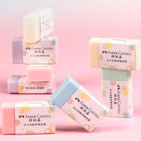 Faber-Castell Pencil Eraser 4/18 Pcs Macaroon Color Clean Rubber Eraser Set Portable School Office Supplies Student Stationery