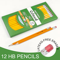 12-150pcs Bulk Pencils with Eraser top,2 HB Pencils for Writhing, Drawing and Sketching,Yellow Wood-Cased Pencils