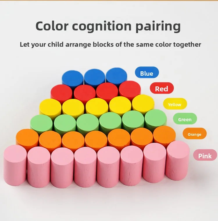 Educational Early Childhood Color Matching Children's Toys Sensory Training Building Blocks Kindergarten Teaching Aids