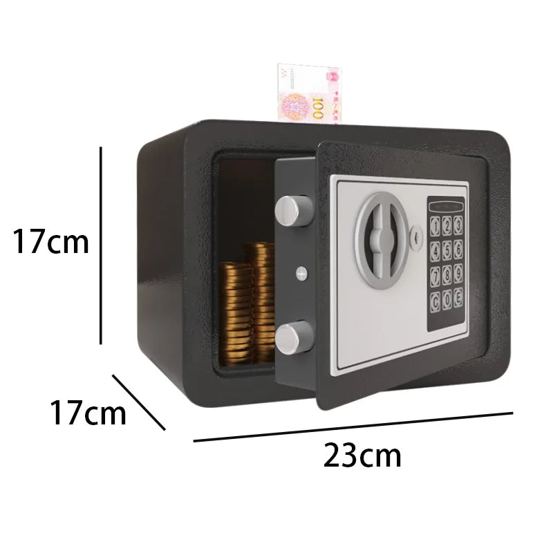 0.2 Cubic Feet Electronic Digital Safe, Steel Home Cash Safe and Fireproof Cash Bag for Hiding Safe Cash