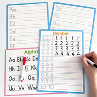 Dry Erase Handwriting Tracing Practice Board for Kids Write and Wipe Reusable Boards for Kindergarten and Preschool Montessori