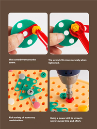 Children's Screw-Twisting Assembly and Disassembly Tool Box Electric Drill Baby Hands-On Educational Toys for Boys
