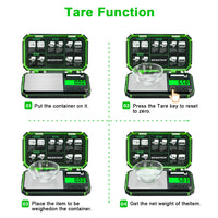Digital Pocket Scale, 200g X 0.01g Jewelry Gram Scale, 6 Units Conversion with LCD Display, for Food, Jewelry, Coffee
