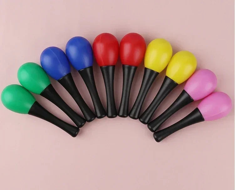 10 Pieces of Children Can Chew The Small Sand Hammer Sand Hammer Training Toy Percussion Instrument Mini Sand Hammer