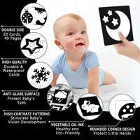 Baby Visual Stimulation Cards Montessori High Contrast Flash Card Infant Visual Early Education Learning Toys For Newborn Gifts