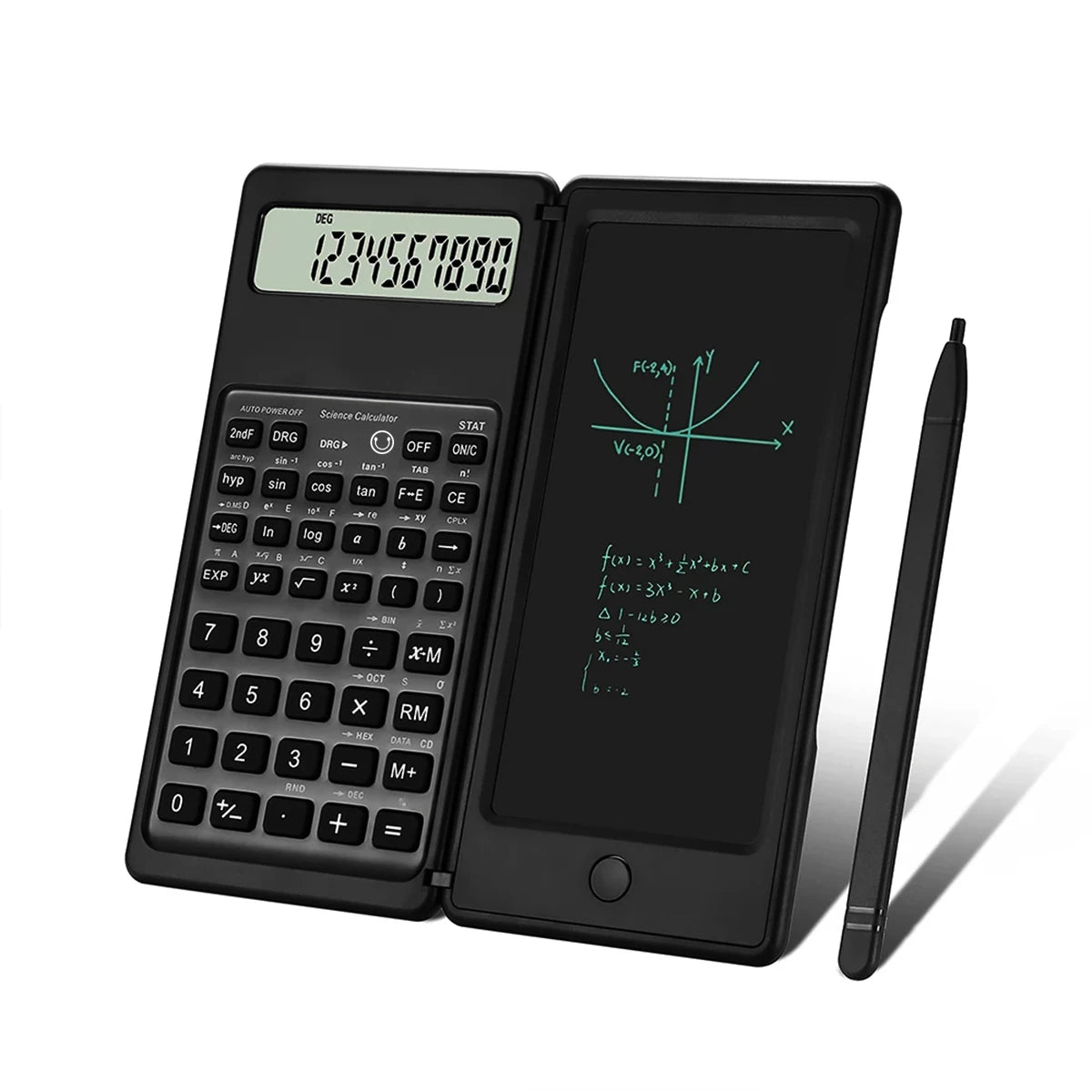 Portable 6.5 Inch Calculator LCD Screen Writing Tablet Folding Scientific Calculator Tablet Digital Drawing Pad With Stylus Pen