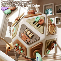 Educational Baby Busy Cube Toys for Toddler, Parent-Child Interaction Activity Busy Cube Sensory Toys for Carseat Plane Travel