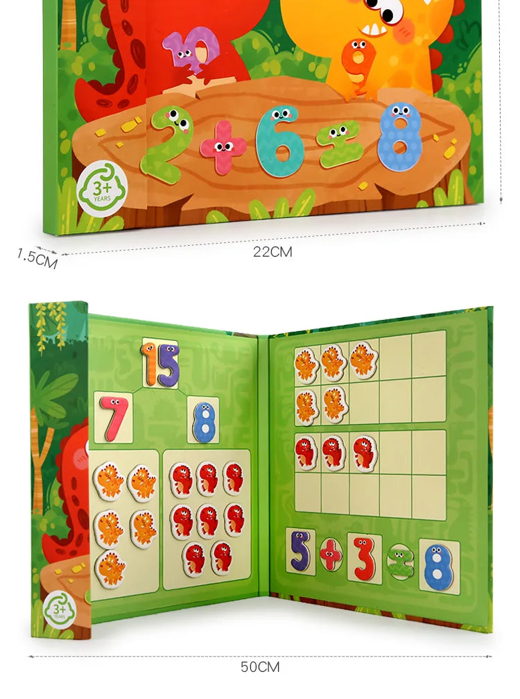 Dinosaur Theme Children's Math Tiles Number Decomposition Arithmetic 1-20 Addition And Subtraction Early Education Toys