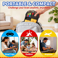 Electronic Sliding Block Puzzle with Multiple Challenges & LED Screen, Portable Educational Game for Kids to Develop Logic, and