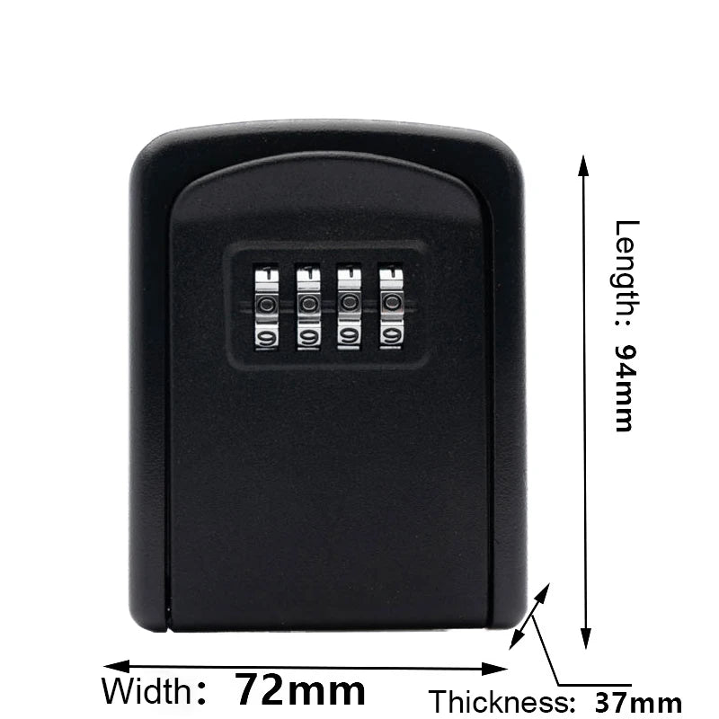Wall Mount Key Storage Secret Box Organizer 4 Digit Combination Password Security Code Lock No Key Home Key Safe Box