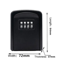 Wall Mount Key Storage Secret Box Organizer 4 Digit Combination Password Security Code Lock No Key Home Key Safe Box