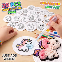[20Pcs/50Pcs] Magic 3D Foam Explosion Art Paper Water Activated Expanding Drawing Board Kids DIY Craft Toy Puffy Texture Paintin