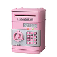 Electronic Piggy Bank Automatic Mini Safe Coins Cash Saving Money Box Password Counter Code Key Lock Coin Bank ATM Child Gift