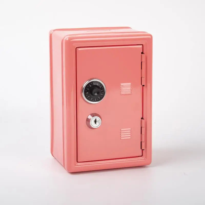 Mini Metal Safe Piggy Bank With Combination Lock And Key Security Perfect For Kids Money Saving Home Small Items Storage【SMQ】