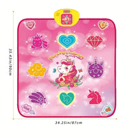 Unicorn Music Dance Mat Kids Electronic Dancing Blanket LED Score Board Floor Game Carpet Educational Toys Girl Birthday Gift