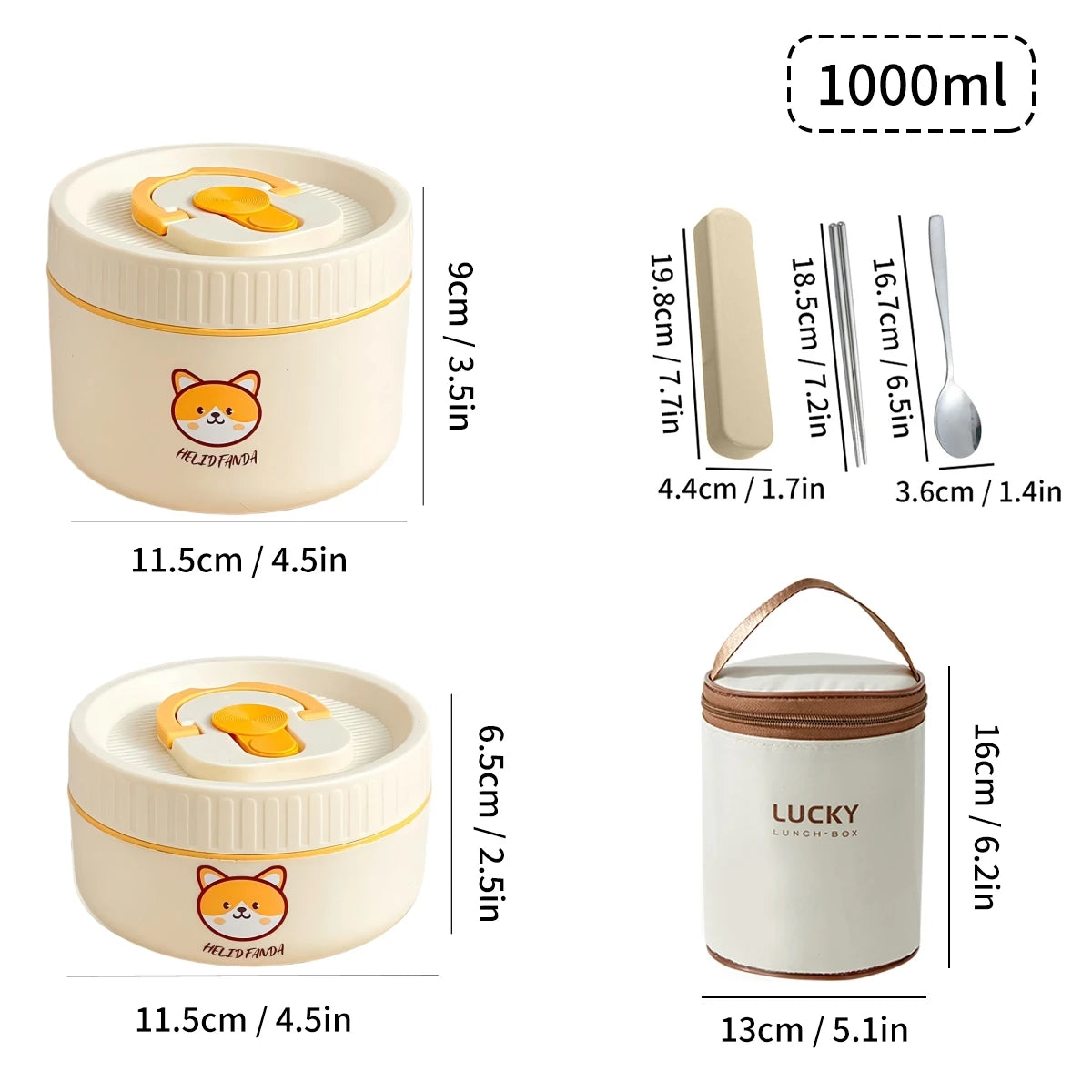 Portable Cute 304 Stainless Steel Insulated Bento Lunch Box For Kids Students Leak-proof Keep Warm Food Container Microwave Safe