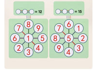 Children's Wooden Math Chart Toy Thinking Training Game Early Education Cognitive Learning Number Recognition Teaching Aids Toy