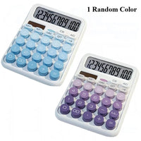 High Aesthetic Solar Calculator Gradient Color Button Battery Dual-Use Suitable for Home, School and Office Supplies
