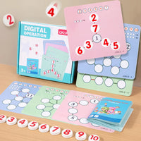 Children's Wooden Math Chart Toy Thinking Training Game Early Education Cognitive Learning Number Recognition Teaching Aids Toy