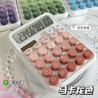 High Aesthetic Solar Calculator Gradient Color Button Battery Dual-Use Suitable for Home, School and Office Supplies