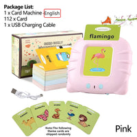 Early Education Flash Card Learning Toys Talking Flashcards for Kids Preschool English Electronic Audio Book Machine Gift