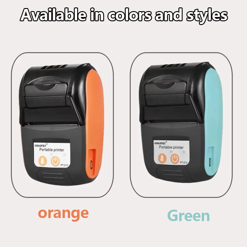 GOOJPRT 58mm Mini Portable Thermal Printer Bluetooth Ticket Bill Receipt POS Printer for Business for IOS/Android Mobile Phone