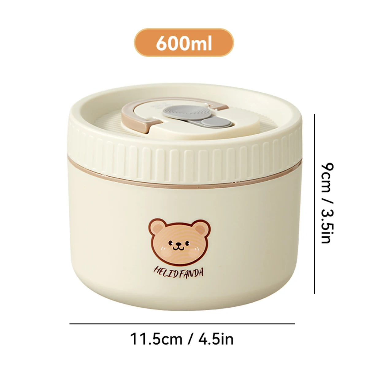 Portable Cute 304 Stainless Steel Insulated Bento Lunch Box For Kids Students Leak-proof Keep Warm Food Container Microwave Safe