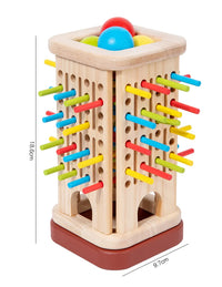 New 3in1 Wooden Stick and Tower Game Arithmetic Early Education Montessori Toys Thinking Training Parent-child Interactive Toy